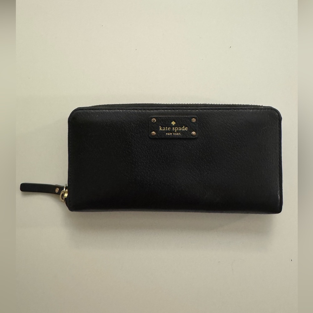 Kate Spade Black Zip-Around Wallet